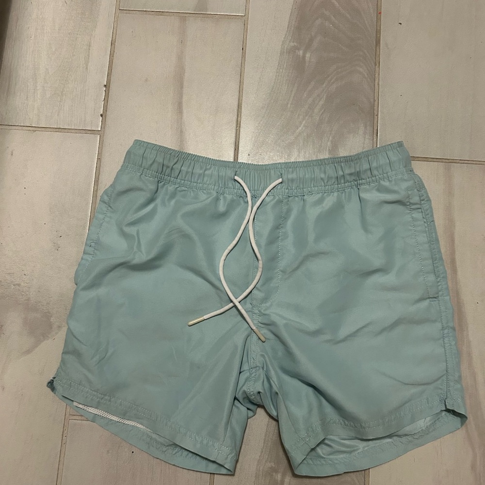 Cotton On Blue Swim Trunks Relaxed Fit Elastic Waist